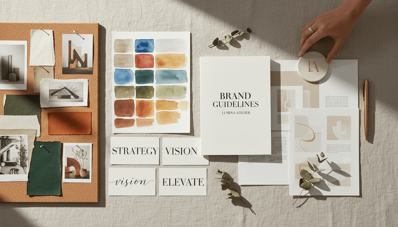 Brand strategy and visual identity materials